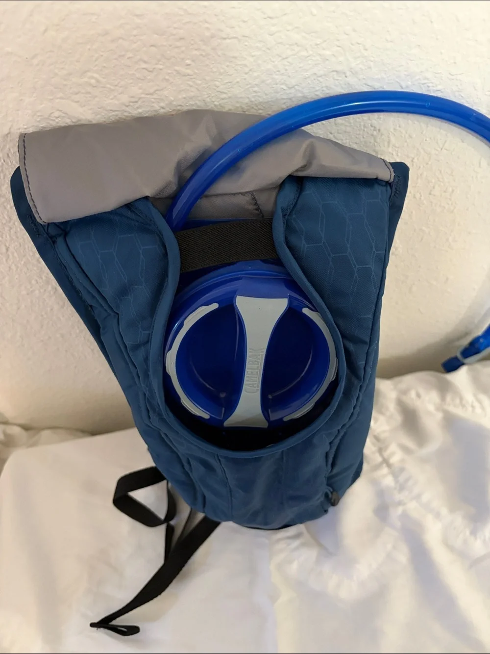 CamelBak Blue Hydration Backpack with Bright Blue Tube